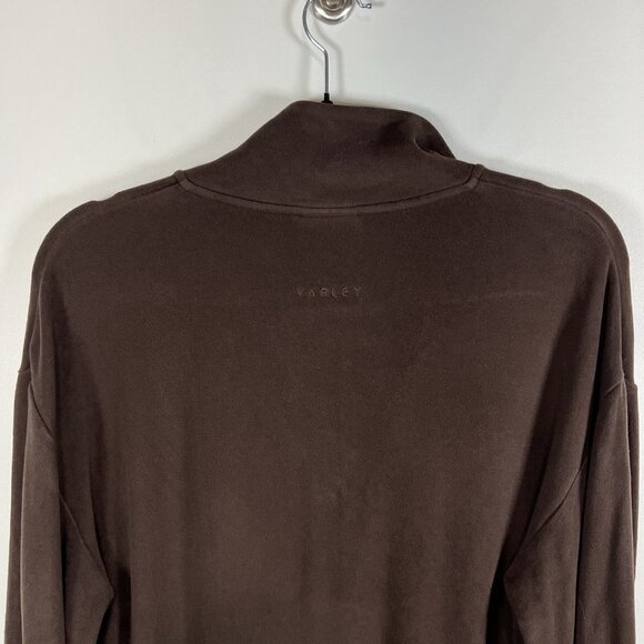 Varley Brown Roeder Half Zip Midlayer Sweat Top Women’s SMALL $138 Ath leisure - Picture 11 of 12